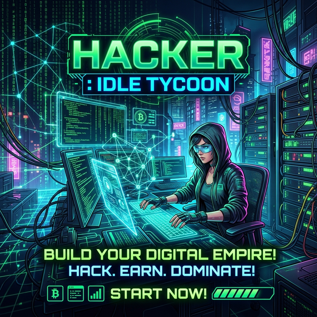 Hacker: Idle Tycoon Promo Visual